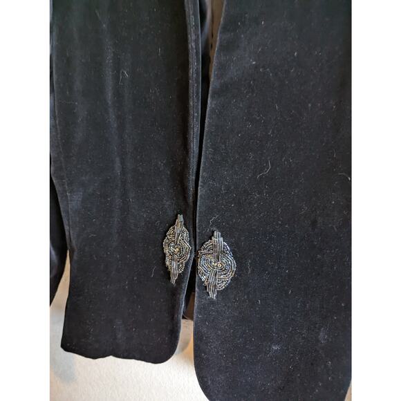 Vintage Nolan Miller the Dynasty Collection Blazer Size 6 Black Silver - Picture 2 of 5